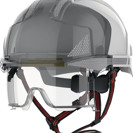 Casco de escalada industrial JSP EVO(R) VISTAlens(R) Dualswitch(TM) blanco/humo ( 4000370818 )
