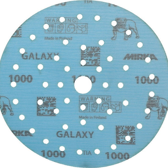 Disco abrasivo adesivo MIRKA GALAXY Grip Multifit 150 mm grana 1000 ( 4000845351 )