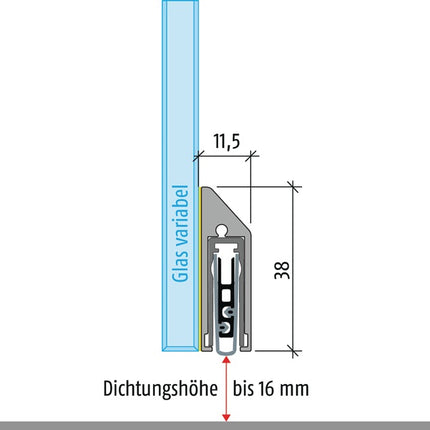 PLANET door seal KG-SM-Set narrow 1-sided length 834 mm ( 3327023137 )
