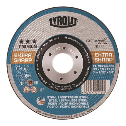 Disco da sbavo TYROLIT CERABOND X D125xS7mm ( 4000845214 )