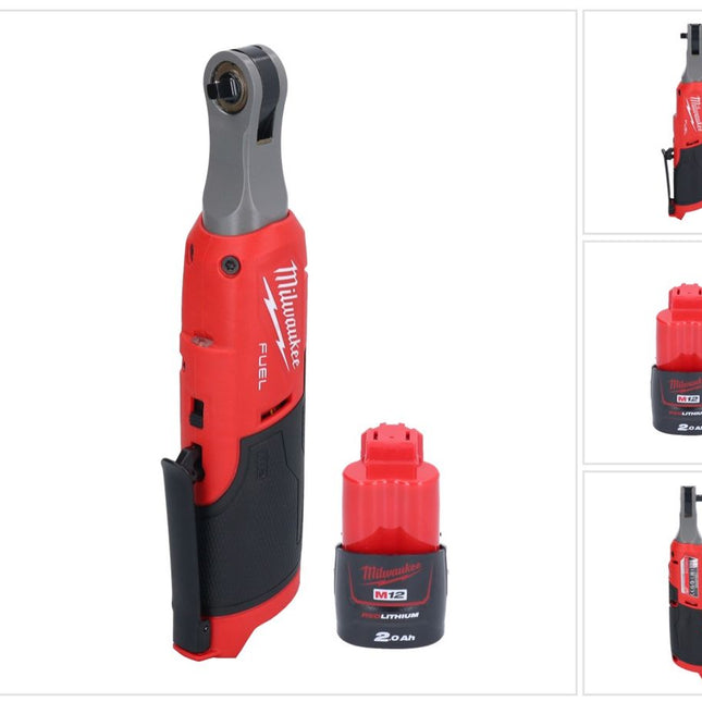 Milwaukee M12 FHIR14-201 carraca sin cable 12 V 47 Nm 1/4" sin escobillas + 1x batería recargable 2.0 Ah - sin cargador