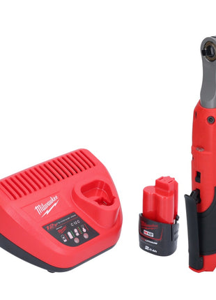 Milwaukee M12 FHIR14-201 Akku Ratsche 12 V 47 Nm 1/4" Brushless + 1x Akku 2,0 Ah + Ladegerät