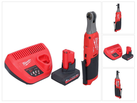 Milwaukee M12 FHIR14-501 carraca a batería 12 V 47 Nm 1/4" sin escobillas + 1x batería 5,0 Ah + cargador