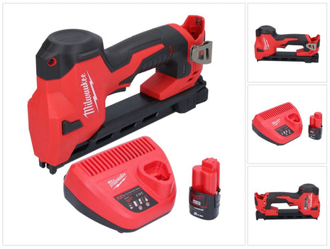 Milwaukee M12 BCST-201 Agrafeuse sans fil 12 V 19 x 25,4 mm + 1x batterie 2,0 Ah + chargeur