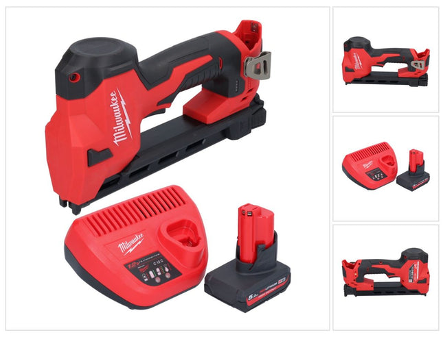 Milwaukee M12 BCST-501 cordless tacker 12 V 19 x 25.4 mm + 1x rechargeable battery 5.0 Ah + charger