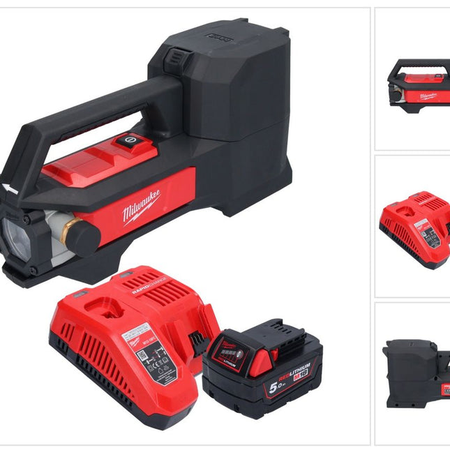 Bomba de trasvase a batería Milwaukee M18 BTP-501 18 V 1817 l/h + 1x batería 5,0 Ah + cargador
