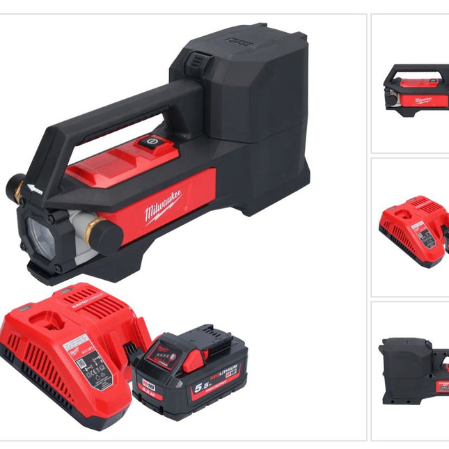 Bomba de trasvase a batería Milwaukee M18 BTP-551 18 V 1817 l/h + 1x batería 5,5 Ah + cargador