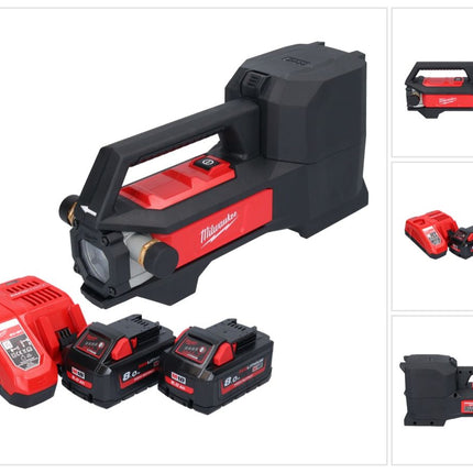 Bomba de trasvase a batería Milwaukee M18 BTP-802 18 V 1817 l/h + 2x batería 8,0 Ah + cargador