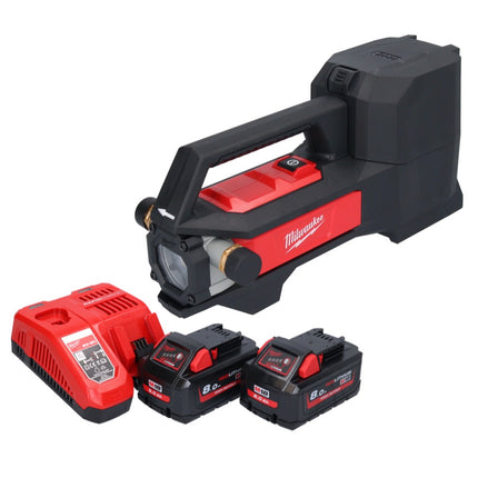 Bomba de trasvase a batería Milwaukee M18 BTP-802 18 V 1817 l/h + 2x batería 8,0 Ah + cargador