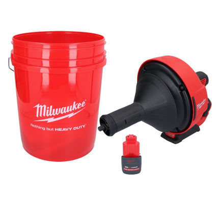 Milwaukee M12 BDC8-251C Akumulatorowa wyciorarka do rur 12 V + 1x akumulator 2,5 Ah + spirala + łyżka - bez ładowarki
