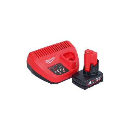 Milwaukee M12 BDC8-401C Akumulatorowy udrażniacz do rur 12 V + 1x akumulator 4,0 Ah + ładowarka + spirala + wiadro