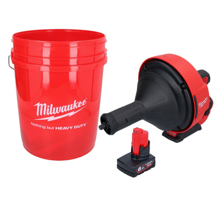 Milwaukee M12 BDC8-601C Akumulatorowa wyciorarka do rur 12 V + 1x akumulator 6,0 Ah + spirala + łyżka - bez ładowarki