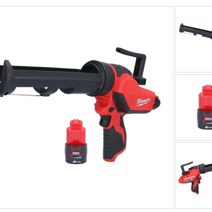 Milwaukee M12 PCG/310-201 Pistolet akumulatorowy 12 V 310 ml + 1x akumulator 2,0 Ah - bez ładowarki