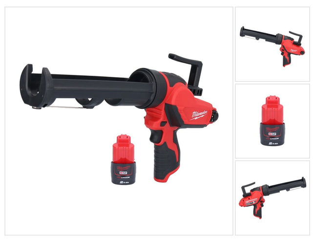 Milwaukee M12 PCG/310-201 cordless cartridge press 12 V 310 ml + 1x battery 2.0 Ah - without charger