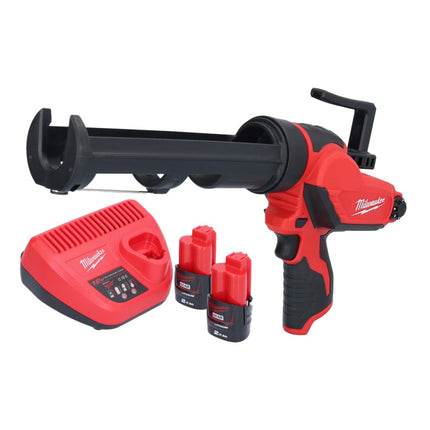 Milwaukee M12 PCG/310-202 cordless cartridge gun 12 V 310 ml + 2x 2.0 Ah battery + charger