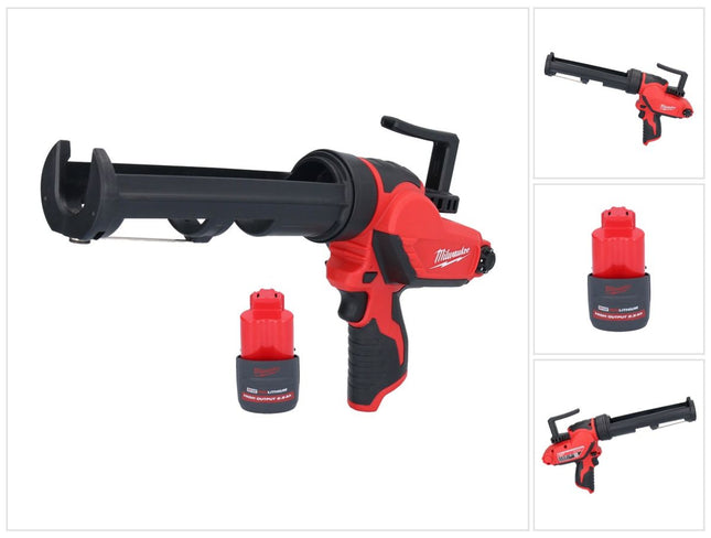 Milwaukee M12 PCG/310-251 cordless cartridge gun 12 V 310 ml + 1x battery 2.5 Ah - without charger