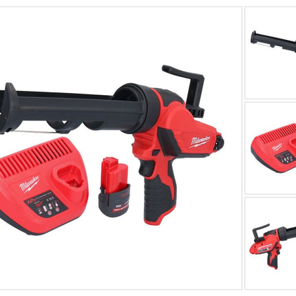 Milwaukee M12 PCG/310-251 cordless cartridge gun 12 V 310 ml + 1x battery 2.5 Ah + charger