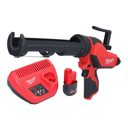 Milwaukee M12 PCG/310-251 cordless cartridge gun 12 V 310 ml + 1x battery 2.5 Ah + charger