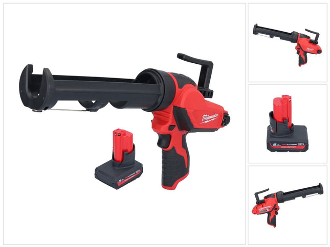 Milwaukee M12 PCG/310-501 cordless cartridge gun 12 V 310 ml + 1x battery 5.0 Ah - without charger