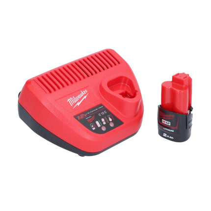 Aspirador a batería Milwaukee M12 HV-201 12 V + 1x batería 2,0 Ah + cargador