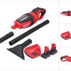 Milwaukee M12 HV-502 Akku Staubsauger 12 V + 2x Akku 5,0 Ah + Ladegerät