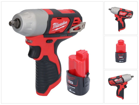 Milwaukee M12 BIW38-201 cordless impact wrench 12 V 135 Nm 3/8" + 1x rechargeable battery 2.0 Ah - without charger