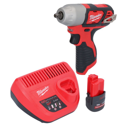 Milwaukee M12 BIW38-251 cordless impact wrench 12 V 135 Nm 3/8" + 1x rechargeable battery 2.5 Ah + charger