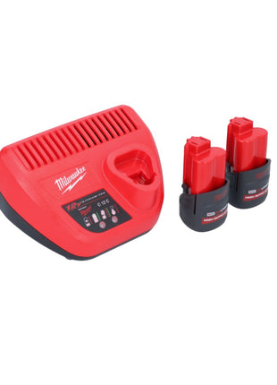 Milwaukee M12 BIW38-252 Clé à choc sans fil 12 V 135 Nm 3/8 + 2x batterie 2,5 Ah + chargeur