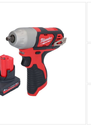 Milwaukee M12 BIW38-501 akumulatorowy klucz udarowy 12 V 135 Nm 3/8˝ + 1x akumulator 5,0 Ah - bez ładowarki