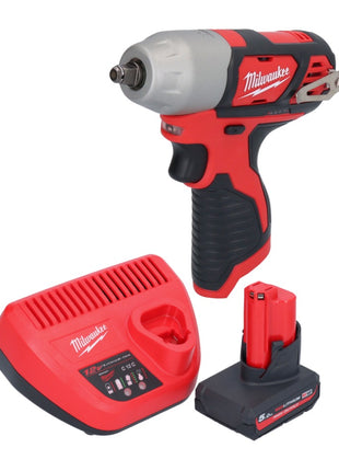 Milwaukee M12 BIW38-501 Clé à choc sans fil 12 V 135 Nm 3/8 + 1x batterie 5,0 Ah + chargeur