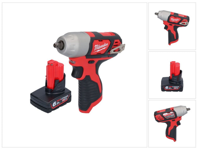 Milwaukee M12 BIW38-601 cordless impact wrench 12 V 135 Nm 3/8" + 1x rechargeable battery 6.0 Ah - without charger