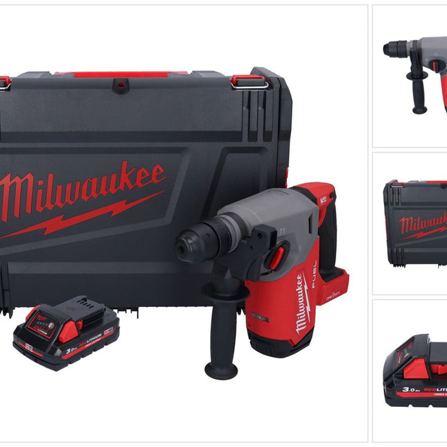 Milwaukee M18 ONEFHX-301X Cordless combi hammer 18 V 2.5 J SDS-Plus Brushless + 1x rechargeable battery 3.0 Ah + HD box - without charger