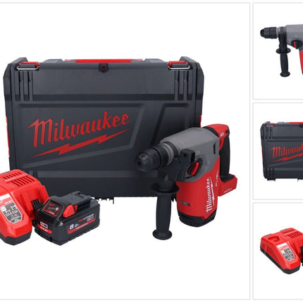 Milwaukee M18 ONEFHX-801X martello combinato a batteria 18 V 2,5 J SDS-Plus Brushless + 1x batteria ricaricabile 8,0 Ah + caricatore + scatola HD