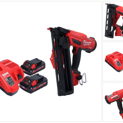 Milwaukee M18 FN16GA-302 Akku Nagler 18 V 32 - 64 mm Brushless + 2x Akku 3,0 Ah + Ladegerät