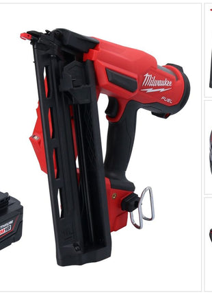 Milwaukee M18 FN16GA-501 cloueur sans fil 18 V 32 - 64 mm sans balai + 1x batterie 5,0 Ah - sans chargeur