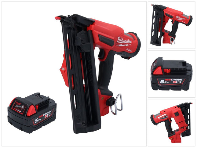 Milwaukee M18 FN16GA-501 Clavadora sin cable 18 V 32 - 64 mm sin escobillas + 1x batería 5.0 Ah - sin cargador