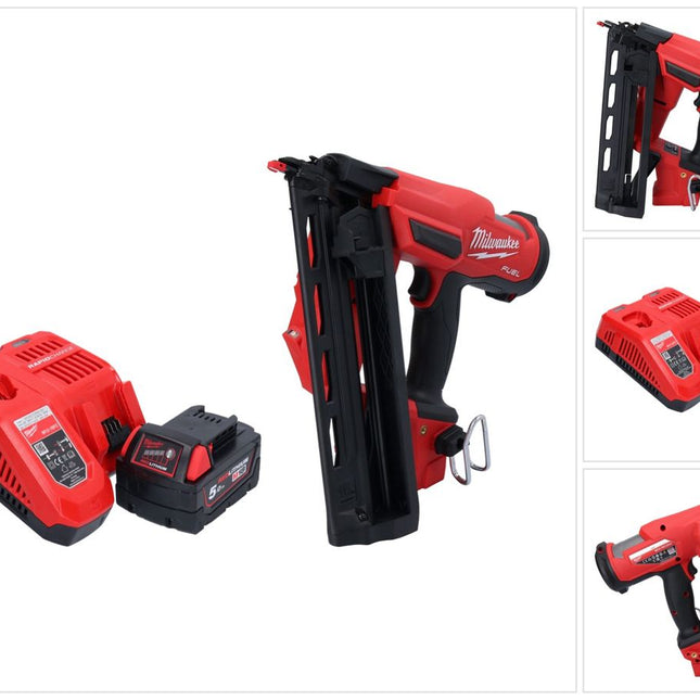 Milwaukee M18 FN16GA-501 Cordless nailer 18 V 32 - 64 mm brushless + 1x rechargeable battery 5.0 Ah + charger