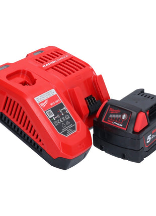 Milwaukee M18 FN16GA-501 Gwoździarka akumulatorowa 18 V 32 - 64 mm bezszczotkowa + 1x akumulator 5,0 Ah + ładowarka