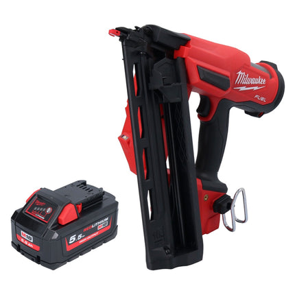 Milwaukee M18 FN16GA-551 Gwoździarka akumulatorowa 18 V 32 - 64 mm bezszczotkowa + 1x akumulator 5,5 Ah - bez ładowarki