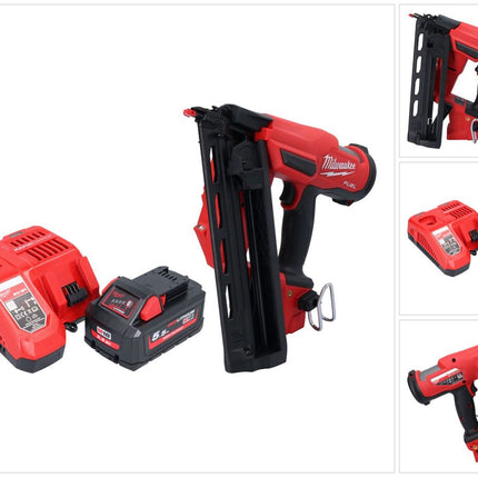 Milwaukee M18 FN16GA-551 Akku Nagler 18 V 32 - 64 mm Brushless + 1x Akku 5,5 Ah + Ladegerät