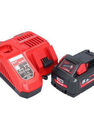 Milwaukee M18 FN16GA-551 Gwoździarka akumulatorowa 18 V 32 - 64 mm bezszczotkowa + 1x akumulator 5,5 Ah + ładowarka