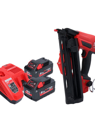 Milwaukee M18 FN16GA-552 Gwoździarka akumulatorowa 18 V 32 - 64 mm bezszczotkowa + 2x akumulator 5,5 Ah + ładowarka