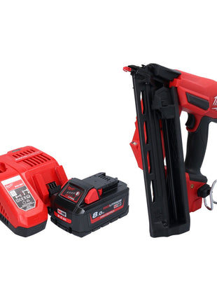 Milwaukee M18 FN16GA-801 Gwoździarka akumulatorowa 18 V 32 - 64 mm bezszczotkowa + 1x akumulator 8,0 Ah + ładowarka