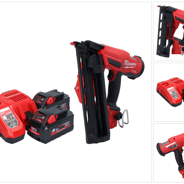 Milwaukee M18 FN16GA-802 Cordless nailer 18 V 32 - 64 mm brushless + 2x battery 8.0 Ah + charger