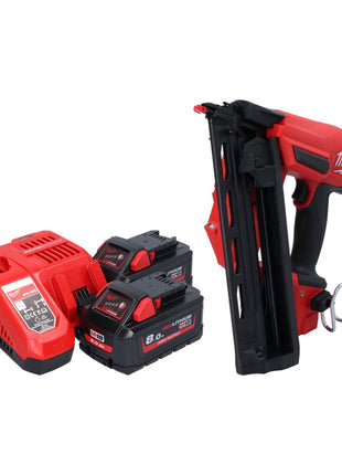 Clavadora a batería Milwaukee M18 FN16GA-802 18 V 32 - 64 mm sin escobillas + 2x baterías 8,0 Ah + cargador