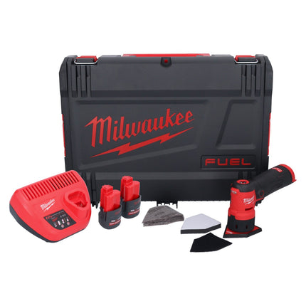 Amoladora puntual a batería Milwaukee M12 FDSS-252X 12 V 88,8 x 63,5 mm sin escobillas + 2x batería 2,5 Ah + cargador + caja HD
