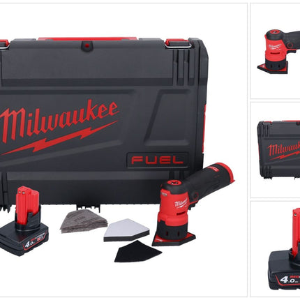 Amoladora puntual a batería Milwaukee M12 FDSS-401X 12 V 88,8 x 63,5 mm sin escobillas + 1x batería 4,0 Ah + caja HD - sin cargador