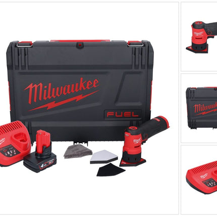 Amoladora puntual a batería Milwaukee M12 FDSS-401X 12 V 88,8 x 63,5 mm sin escobillas + 1x batería 4,0 Ah + cargador + caja HD