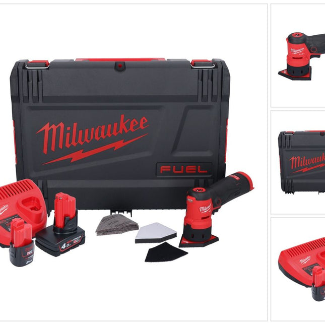 Milwaukee M12 FDSS-422X Akku Punktschleifer 12 V 88,8 x 63,5 mm ( 4933479681 ) Brushless + 1x Akku 2,0 Ah + 1x Akku 4,0 Ah + Ladegerät + HD-Box