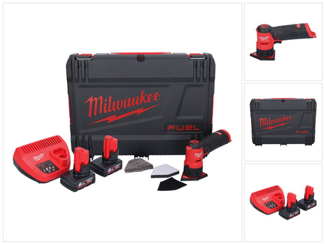 Amoladora puntual a batería Milwaukee M12 FDSS-602X 12 V 88,8 x 63,5 mm sin escobillas + 2x batería 6,0 Ah + cargador + caja HD